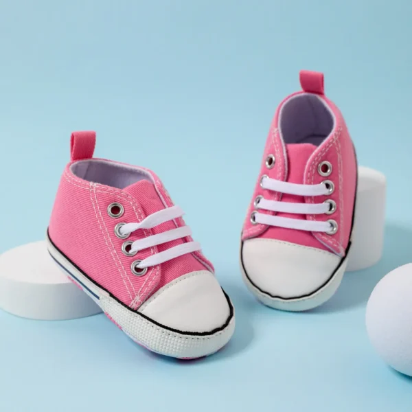 Baby / Toddler Simple Solid Lace Up Prewalker Shoes