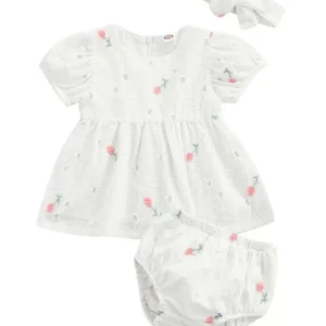 3 piece floral Baby dress